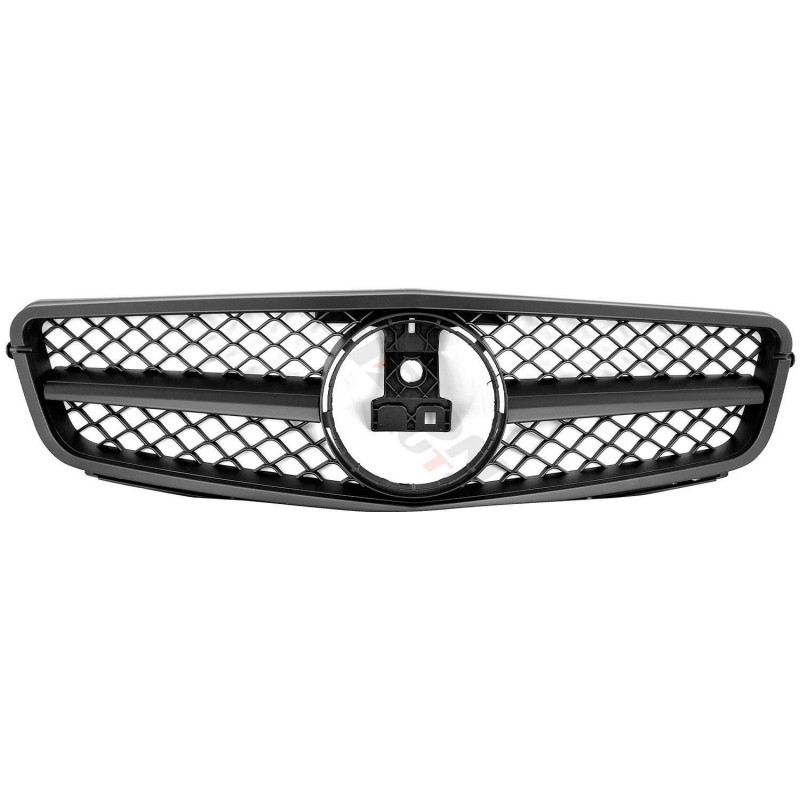 Matte Black Grille For Mercedes Benz W204 C Class Grill C63 AMG Style 2008-2013